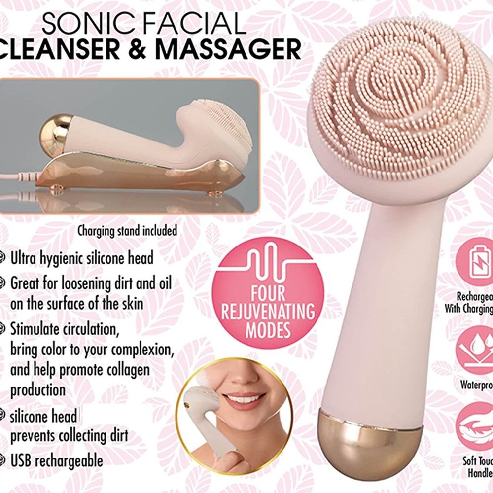 Sonic Facial Cleansing Brush and Messager